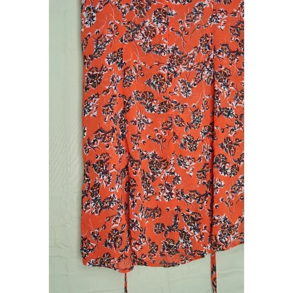 Urban Outfitters Pins and Needles Mini Dress Red Orange Floral Women's Small